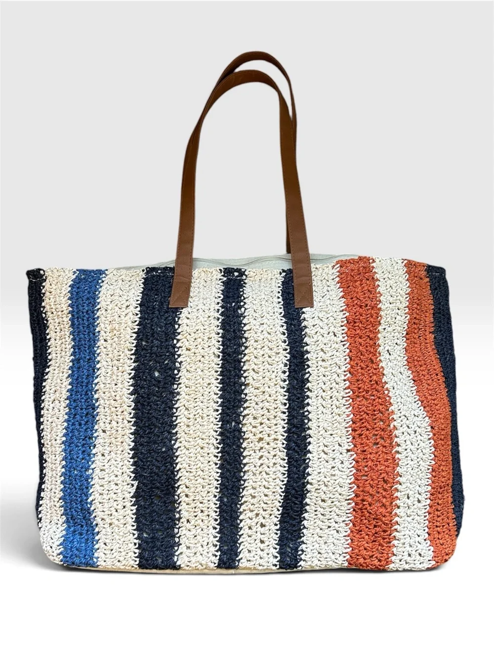 Rays for Days Shorebreak Weekender Woven Stripe Beach Tote Bag